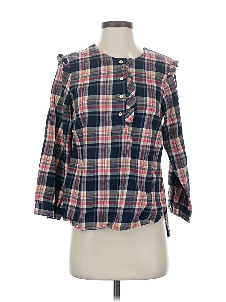 Pre-owned Isabella Sinclair 3/4 Sleeve Blouse In Blue