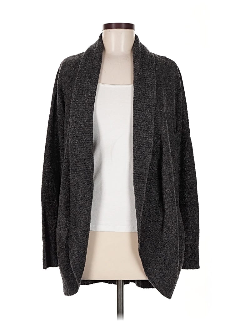 Pre-owned Barefoot Dreams Cardigan Sweater In Gray