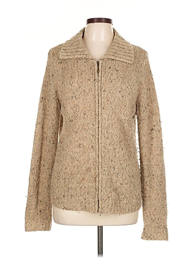 Pre-owned Croft & Barrow Cardigan Sweater In Brown