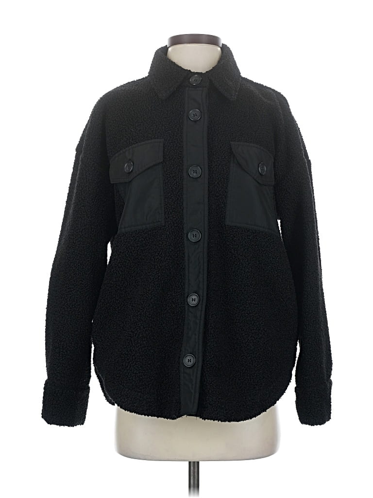 Pre-owned Beach Riot Fleece Jacket In Black