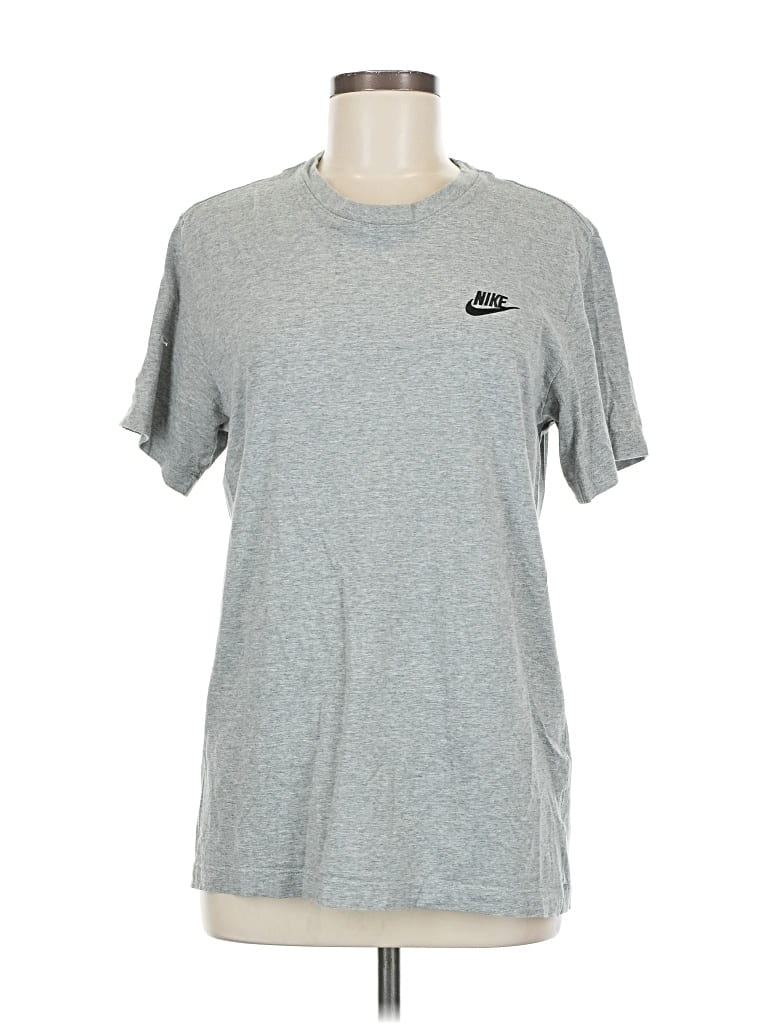 Pre-owned Nike Short Sleeve T-shirt In Gray