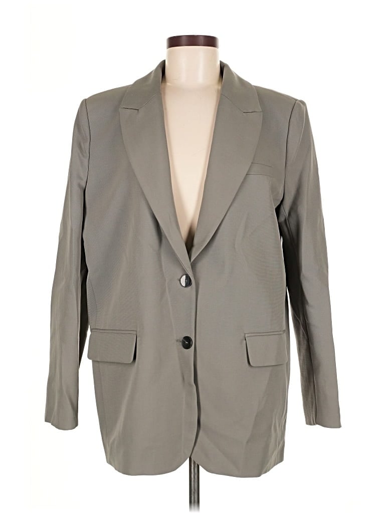 Pre-owned Zara Blazer Jacket In Gray