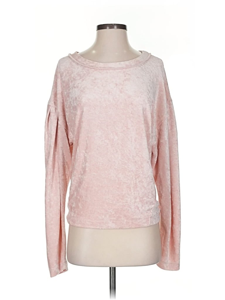 We The Free Long Sleeve Top Pink Boatneck Tops