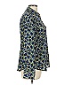 MICHAEL Michael Kors 100% Polyester Floral Blue Long Sleeve Blouse Size L - photo 4