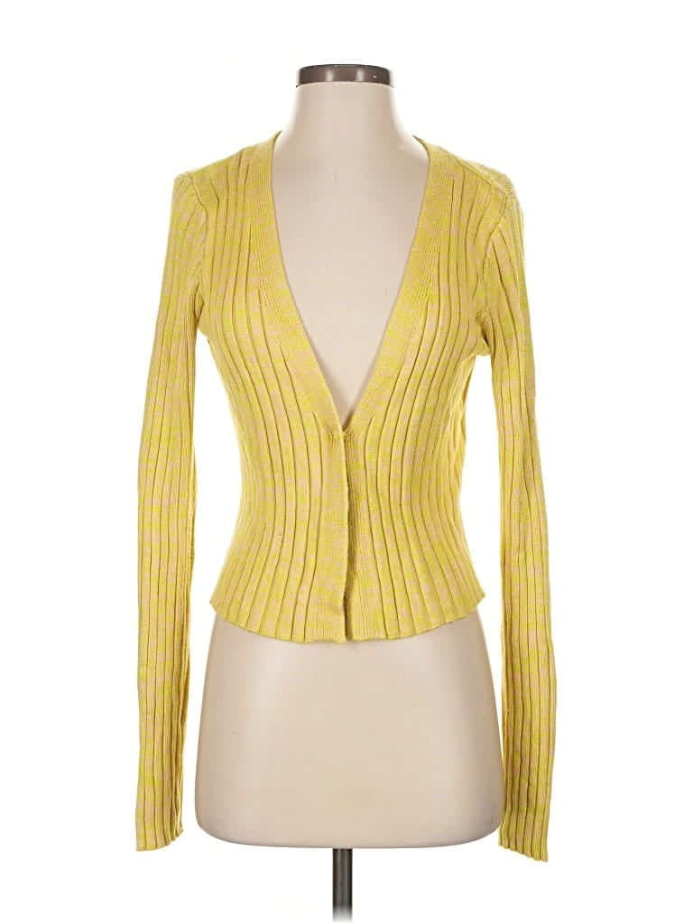 Pre-owned Afrm Cardigan Sweater In Yellow
