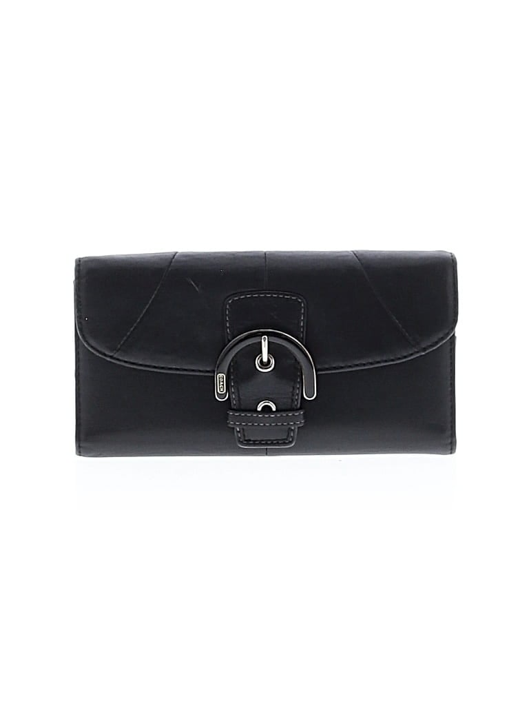 Pre-owned Coach Factory Leather Wallet In Black