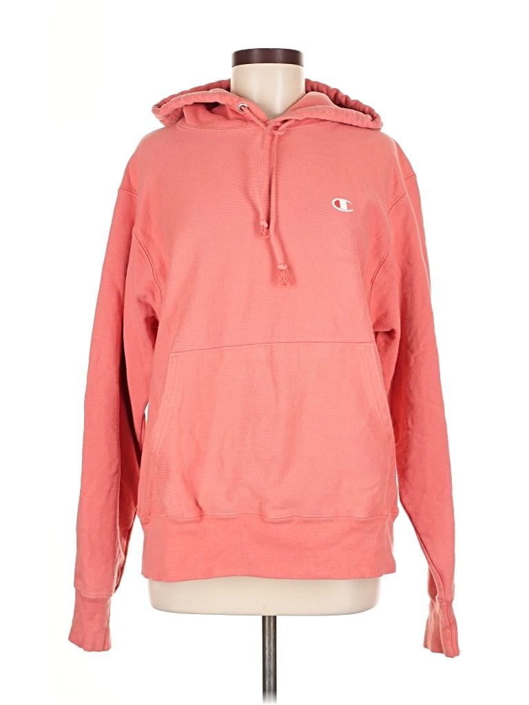 Pre-owned Champion Pullover Hoodie In Pink