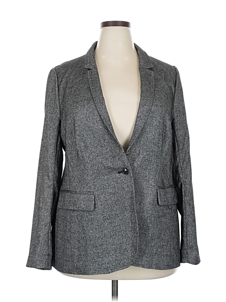 Pre-owned Lane Bryant Blazer Jacket In Gray