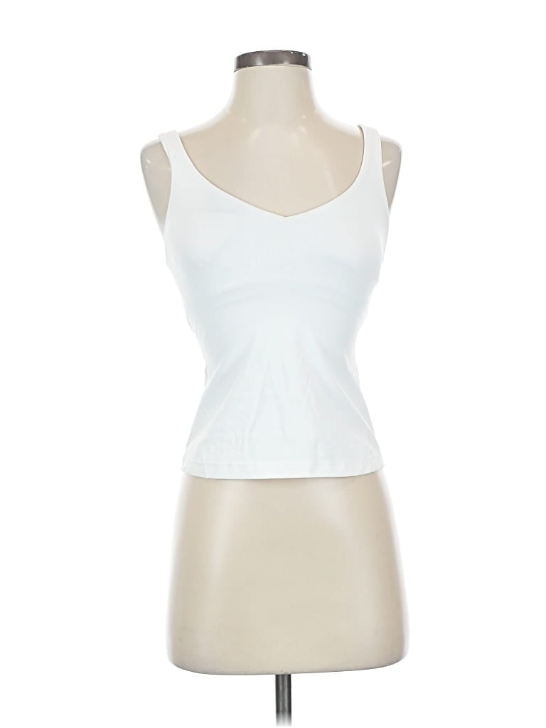 Pre-owned Lululemon Athletica Tank Top White Strapless Neckline Tops