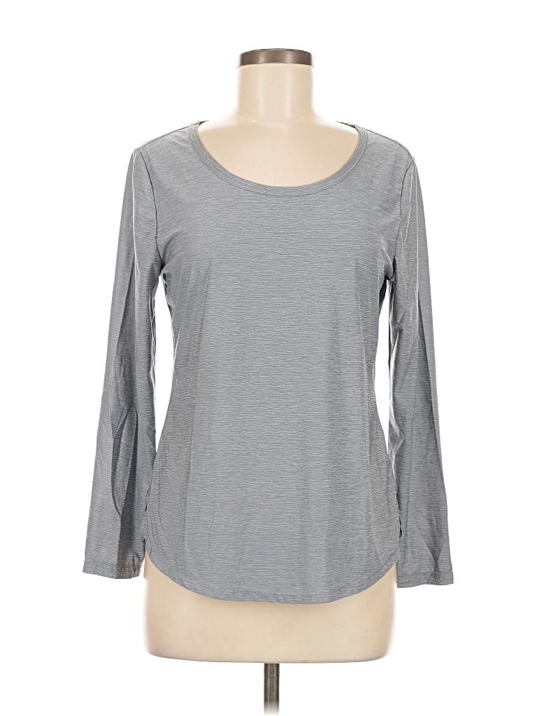 Pre-owned 90 Degree By Reflex 3/4 Sleeve T-shirt In Gray