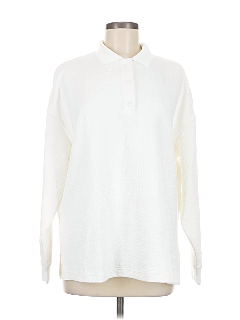 Pre-owned Lululemon Athletica Pullover Sweater In White