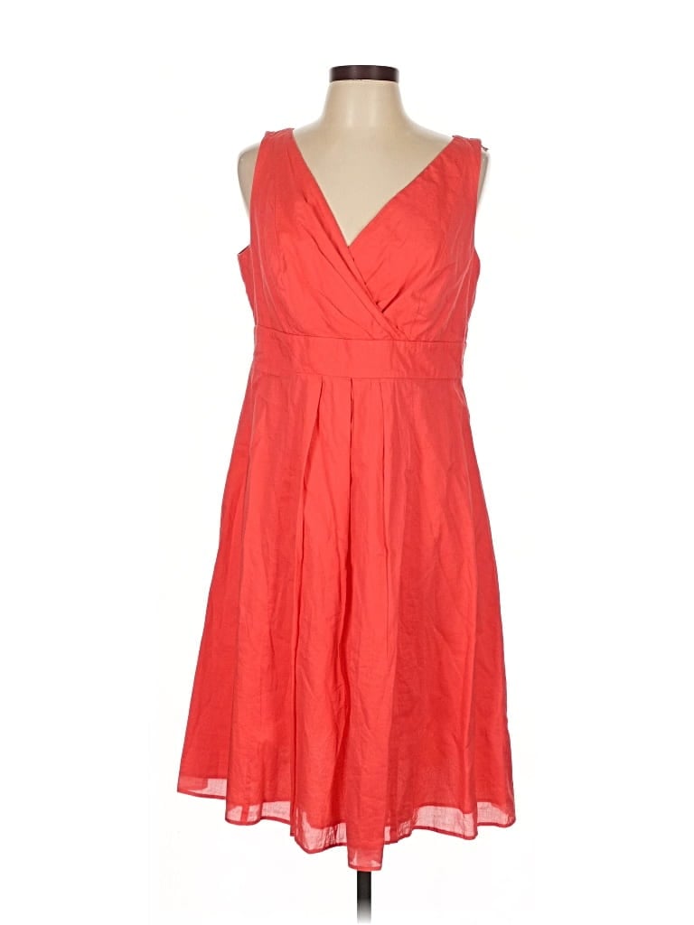 Pre-owned Lands' End Casual Dress In Orange