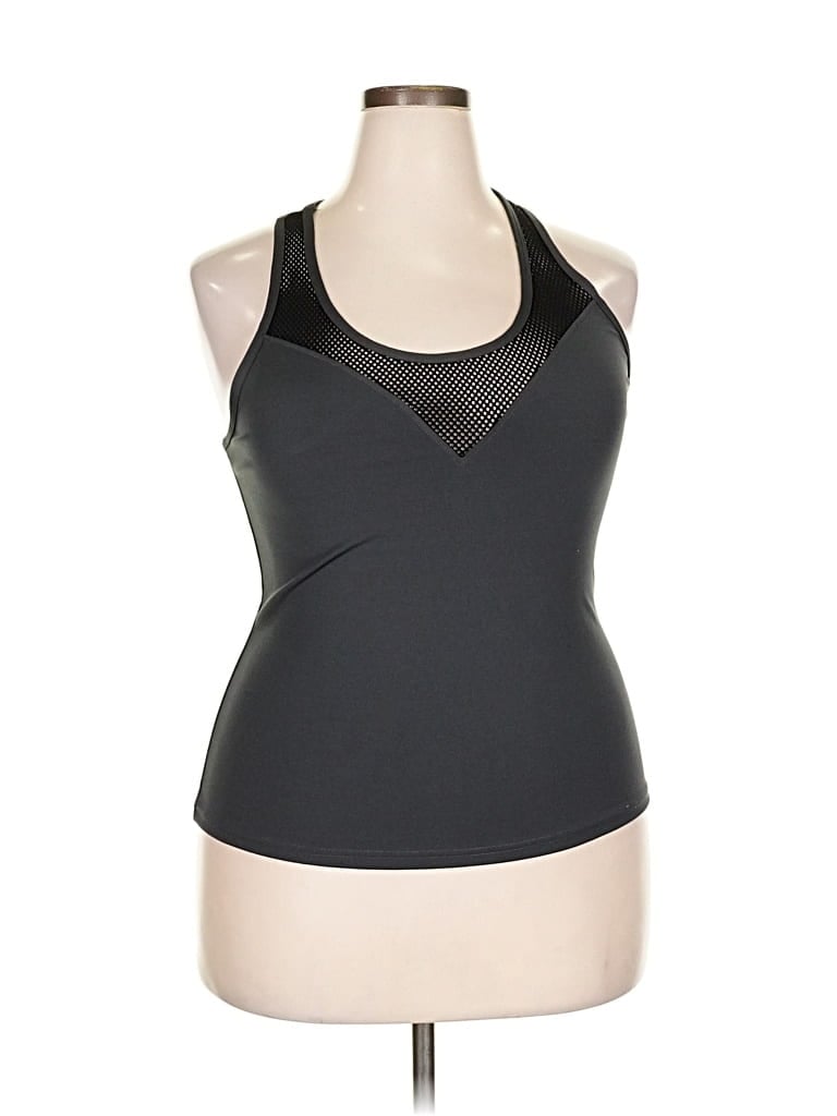 Pre-owned Pop Fit Active Tank Top In Black