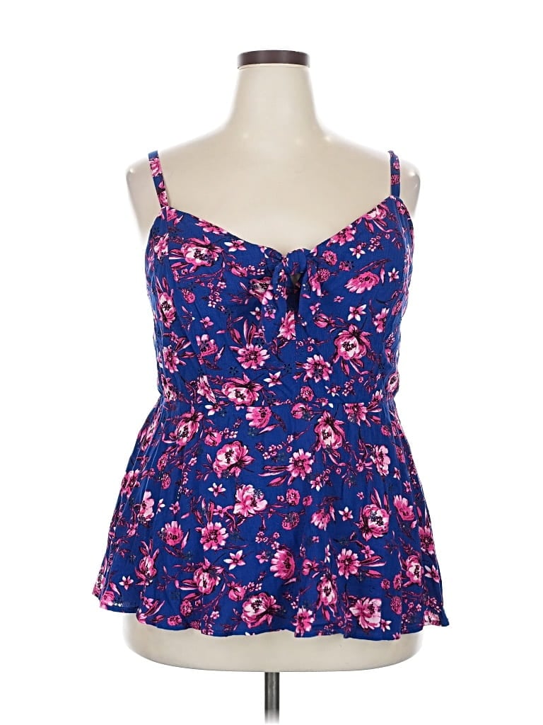 Pre-owned Torrid Sleeveless Blouse In Blue