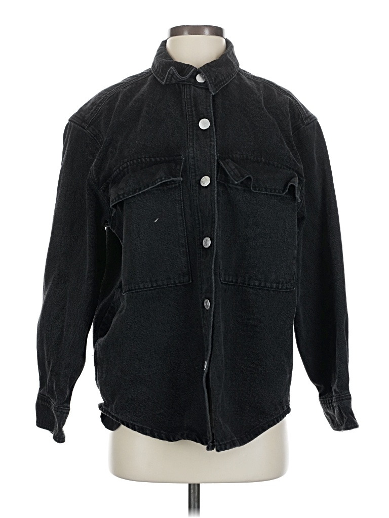 Pre-owned Quince Denim Jacket In Black