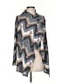 Bobeau Chevron-herringbone Gray Long Sleeve Blouse Size S - photo 1