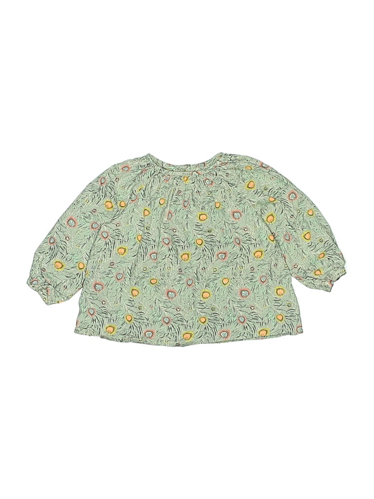 Pre-owned Bonpoint Kids' 3/4 Sleeve Blouse In Green