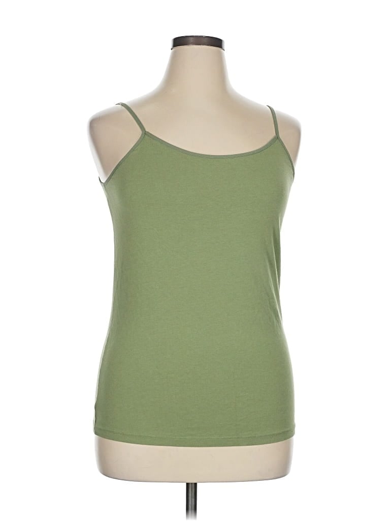 Pre-owned Time And Tru Tank Top Green Strapless Neckline Tops