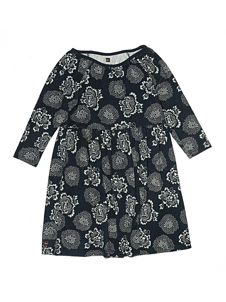Pre-owned Tea Kids' Dress In Gray