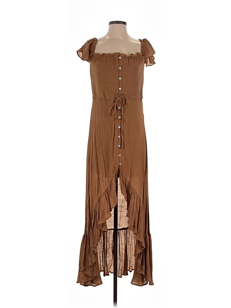 Pre-owned Wishlist Apparel Casual Dress In Brown