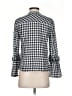 J.Crew 100% Cotton Checkered-gingham Black Long Sleeve Blouse Size 2 - photo 2