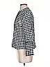J.Crew 100% Cotton Checkered-gingham Black Long Sleeve Blouse Size 2 - photo 5