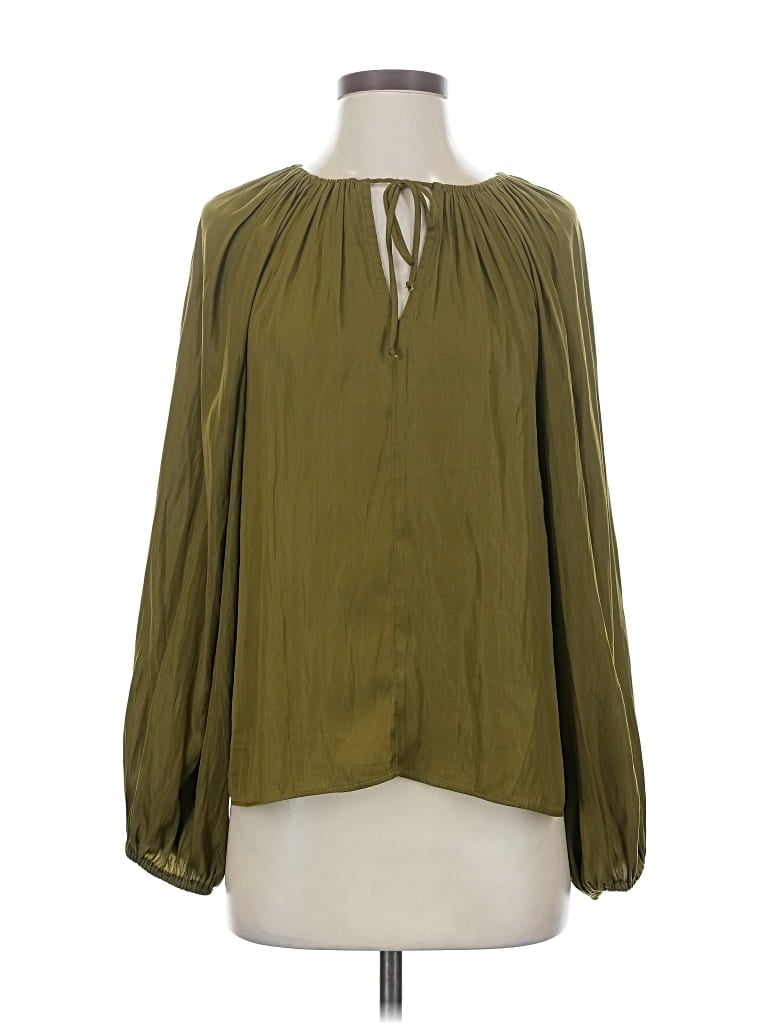 Pre-owned Grade & Gather Long Sleeve Blouse In Green