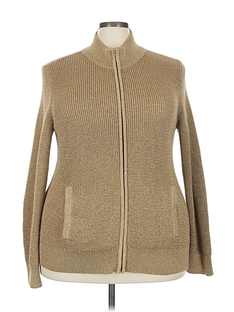 Pre-owned L-rl Lauren Active Ralph Lauren Cardigan Sweater In Brown