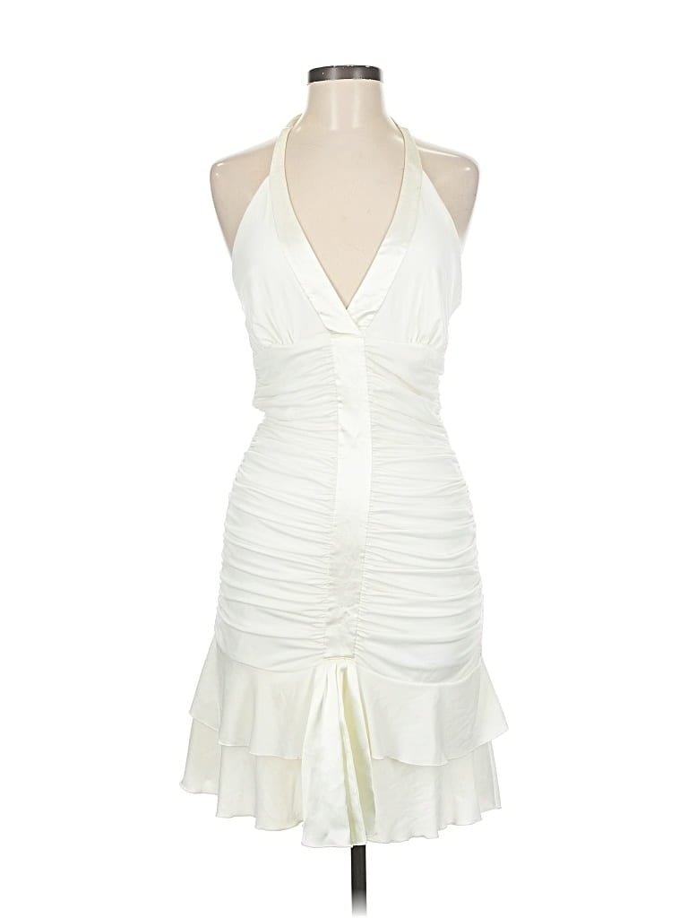 Pre-owned Jessica Mcclintock Cocktail Dress In White