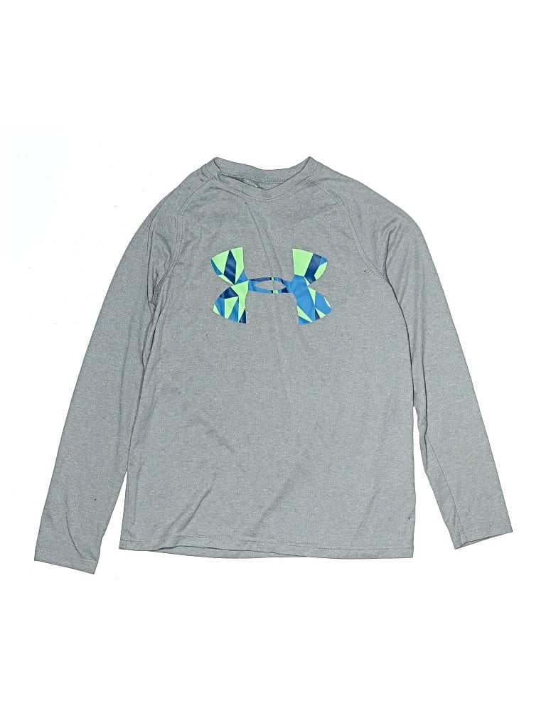 Pre-owned Under Armour Kids' Long Sleeve T-shirt In Gray