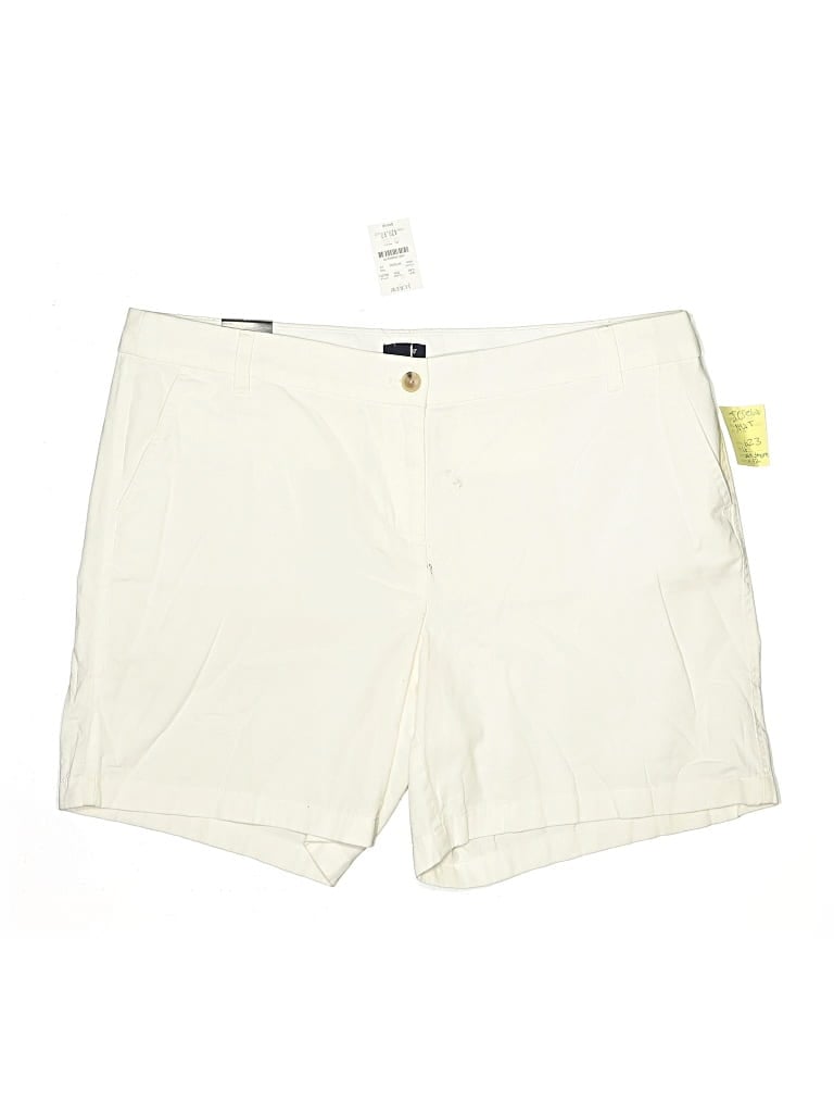 J.crew Factory Store Khaki Shorts In White