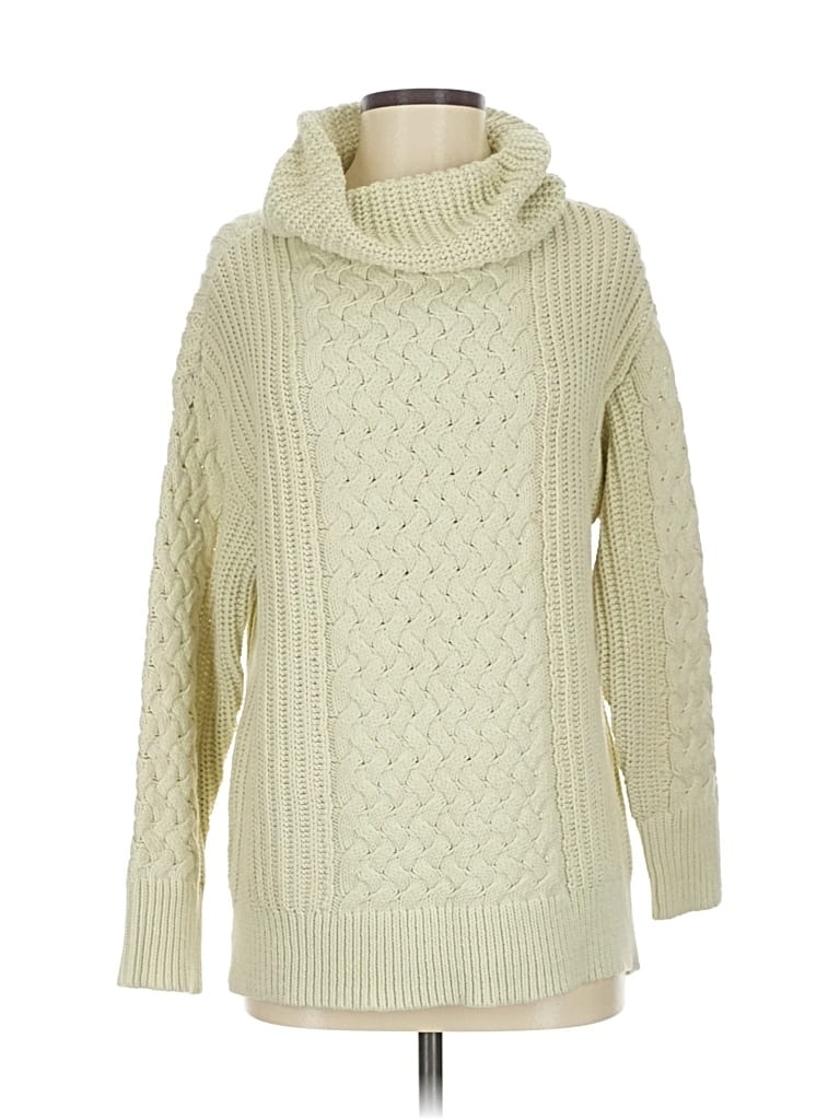 Pre-owned Haven Well Within Turtleneck Sweater In White