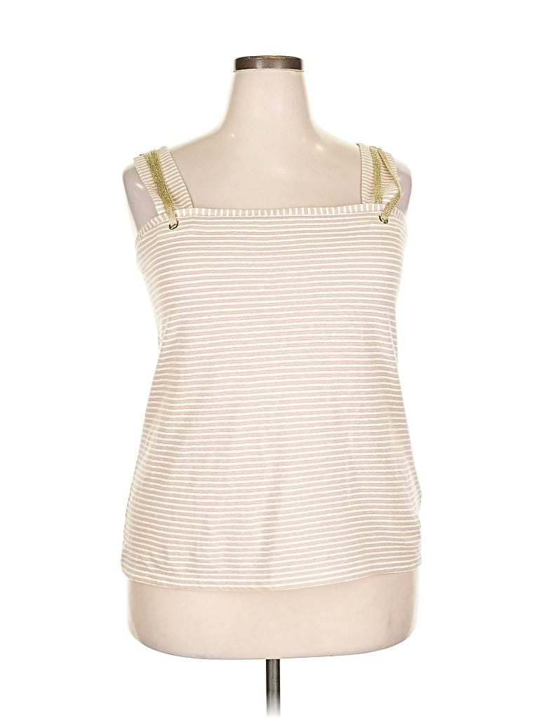 Pre-owned Soft Surroundings Sleeveless Top Ivory Strapless Neckline Tops In White