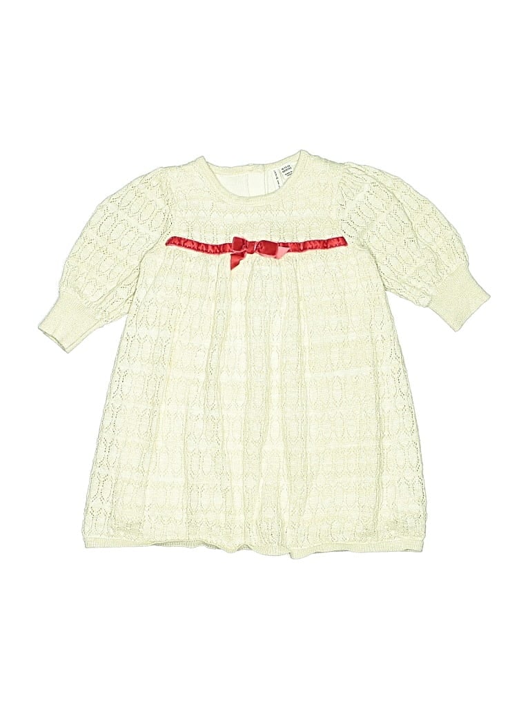 Pre-owned Janie And Jack Kids' Dress In White