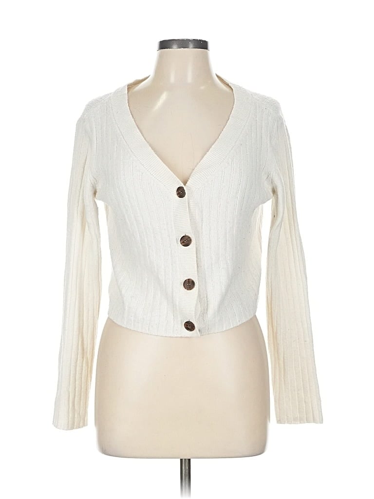 Pre-owned Sonoma Goods For Life Cardigan Sweater In White