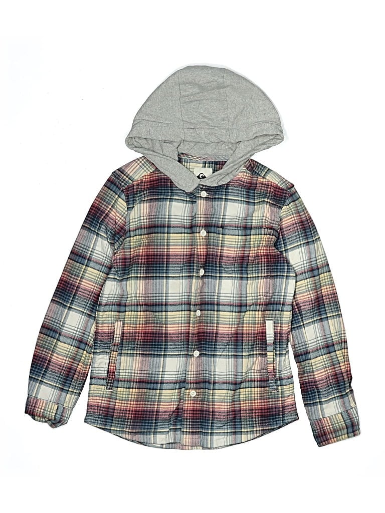 Pre-owned Quiksilver Kids' Long Sleeve Top Gray Tops