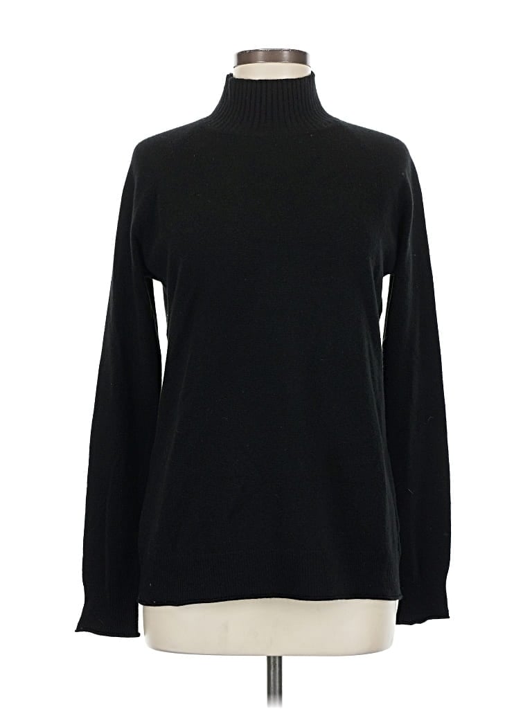 Pre-owned Theory Cashmere Pullover Sweater In Black