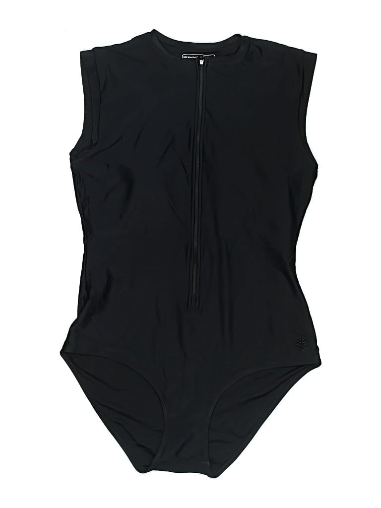 Pre-owned Coolibar Bodysuit In Black