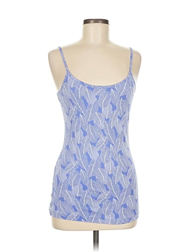 Pre-owned Banana Republic Tank Top Blue Halter Neckline Tops