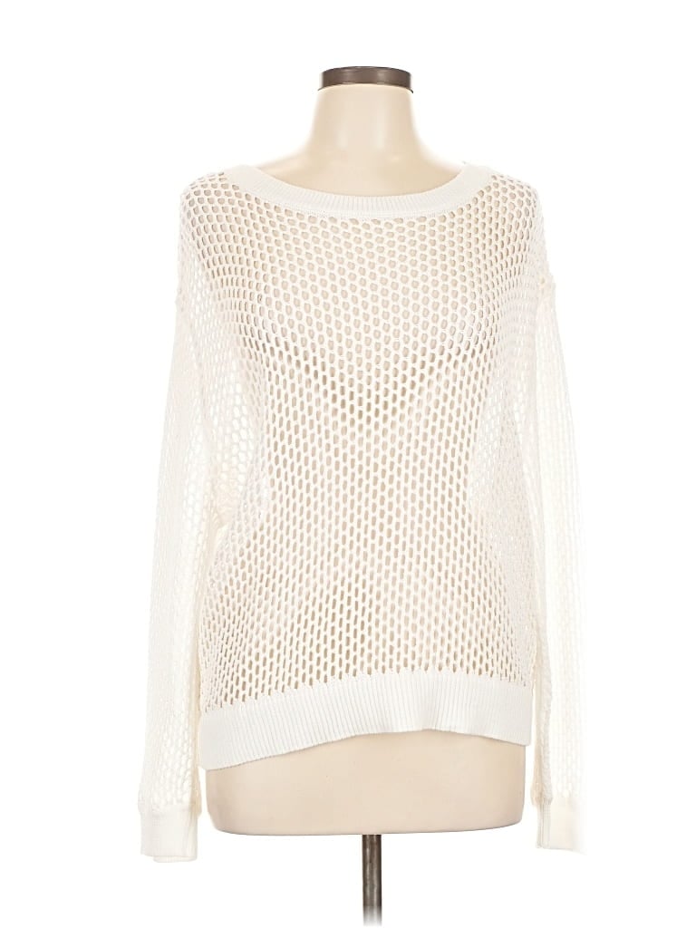 Pre-owned Quince Long Sleeve T-shirt In White