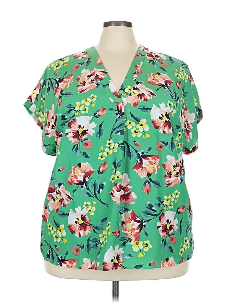 Pre-owned Polo Ralph Lauren Short Sleeve Blouse In Green