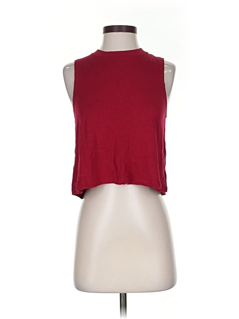 Pre-owned Carbon38 Sleeveless T-shirt In Burgundy