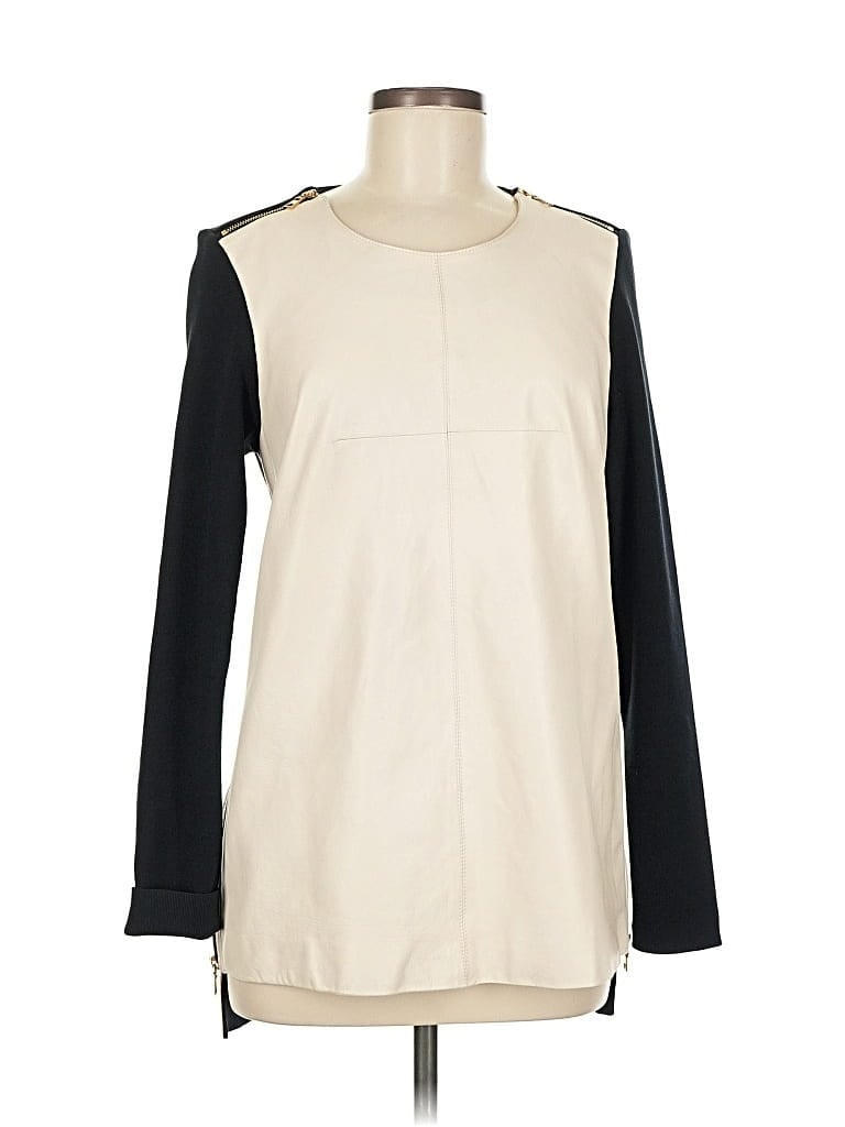 Pre-owned Per Se Long Sleeve Blouse In White