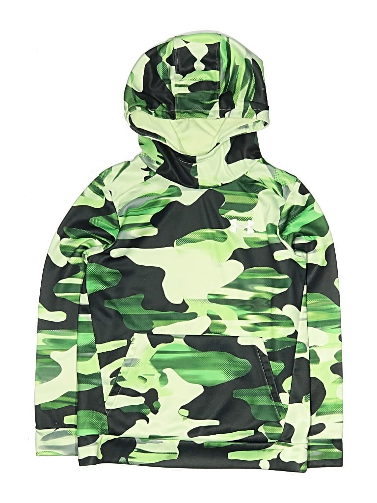 Pre-owned Under Armour Kids' Pullover Hoodie In Green