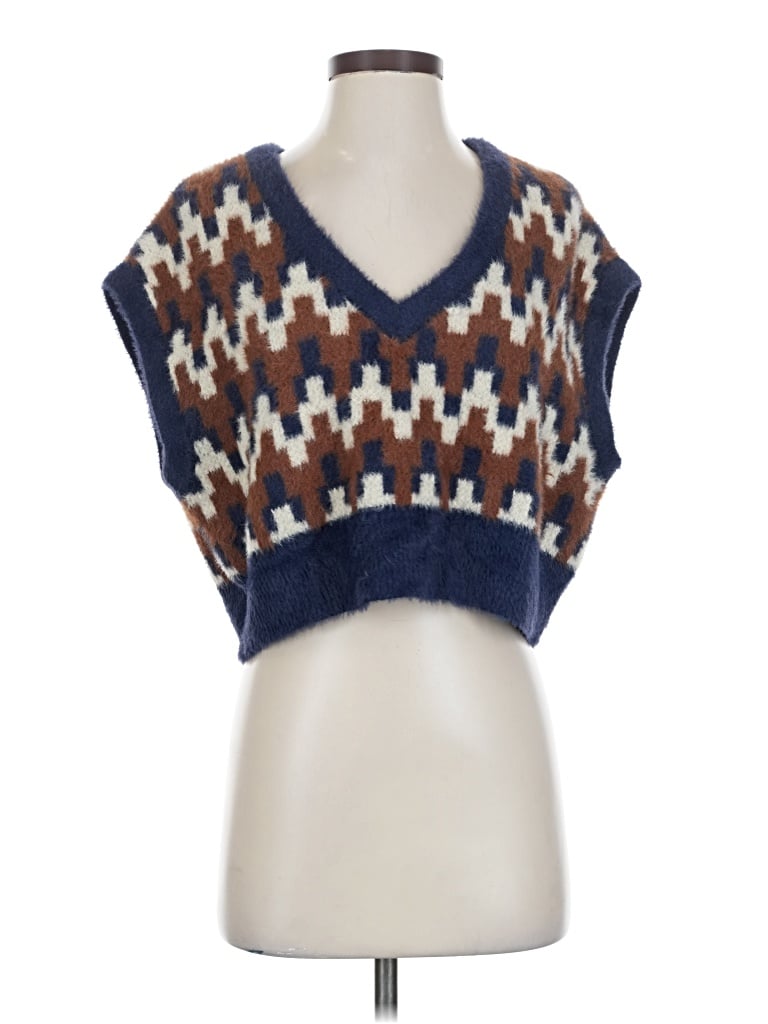 Pre-owned Kendall & Kylie Sweater Vest In Blue