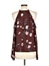 Cooper & Ella 100% Polyester Brown Sleeveless Blouse Size Lg (3) - photo 2