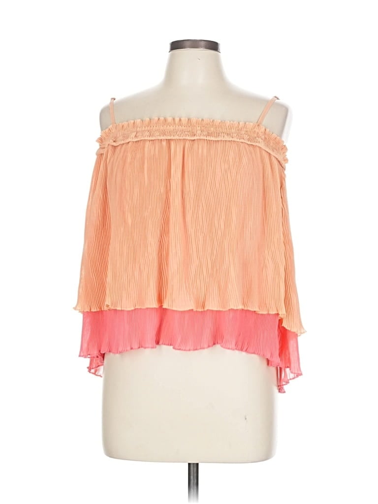 Pre-owned Pink Lily Sleeveless Blouse In Orange