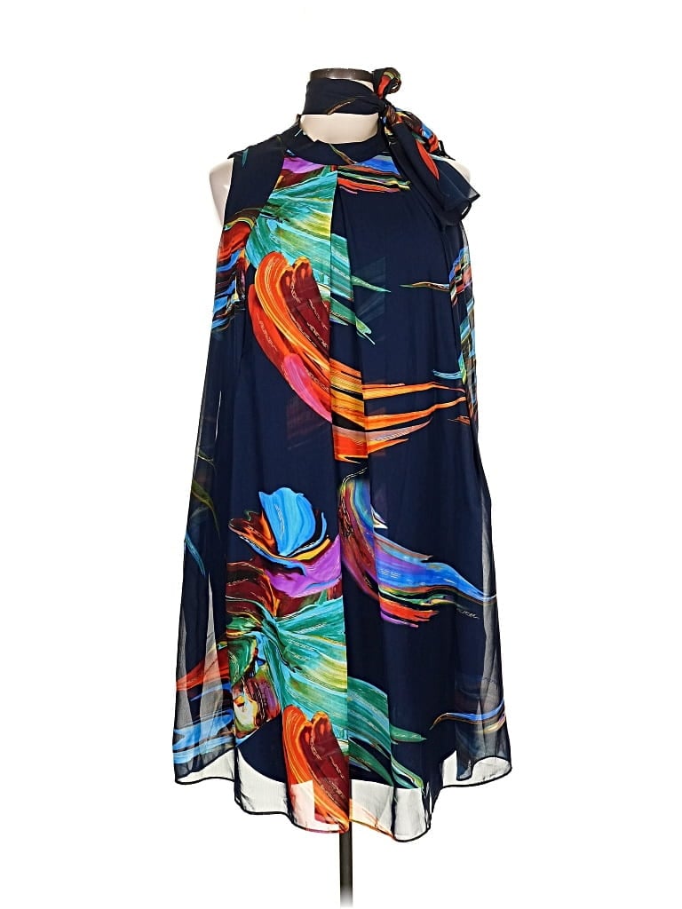 Pre-owned Signature By Robbie Bee Casual Dress In Blue