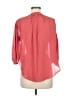 NSF 100% Silk Red Pink 3/4 Sleeve Silk Top Size M - photo 2
