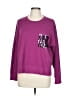 DKNY Animal Print Purple Sweatshirt Size L - photo 1